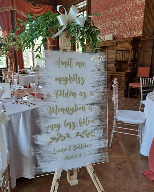 Kalligrafikus plexi táblák