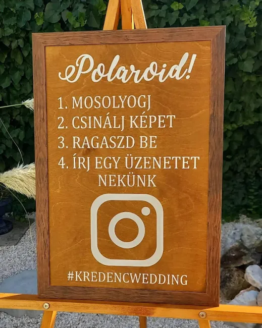 Táblák esküvőre